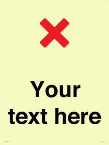 Custom plain background, red cross sign